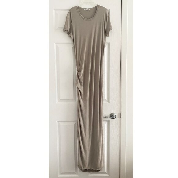 James Perse Long Fitted Taupe Jersey Dress, size 3. Fits like a M/L? - Picture 2 of 7